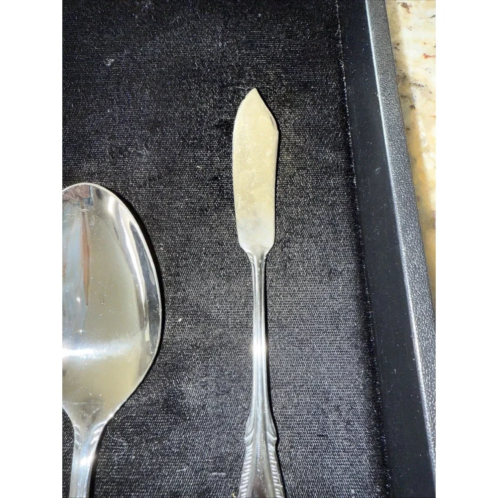 Farberware Stainless Breeze 3 Piece ServingSpoon Meat Knife Butter‎ Knife 5233